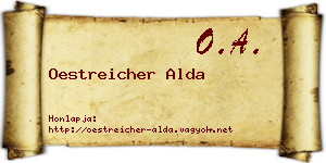 Oestreicher Alda névjegykártya